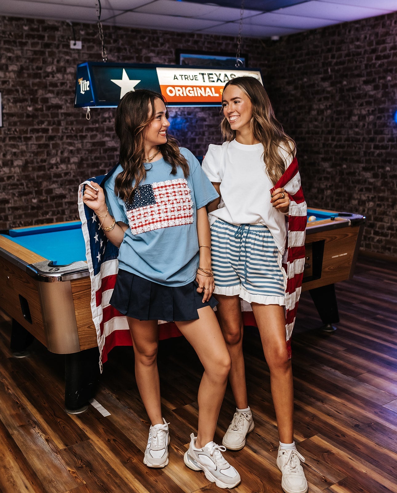 Blue USA American Flag Short Sleeve T-Shirt - Southern Soule Designs