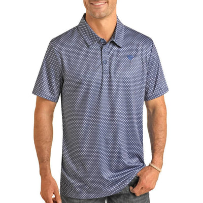 BM51T03962 Blue Geo Polo - Southern Soule Designs