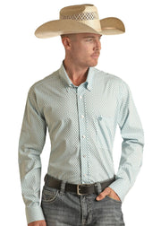 BMB2S03353 Turq LS Ditzy Geo - Southern Soule Designs