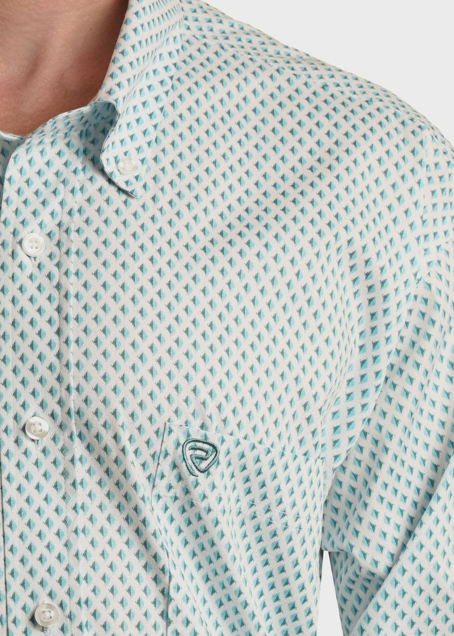 BMB2S03353 Turq LS Ditzy Geo - Southern Soule Designs