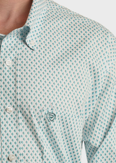 BMB2S03353 Turq LS Ditzy Geo - Southern Soule Designs