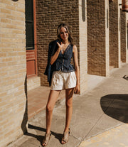 Bone Button Down Shorts PH12241 - Southern Soule Designs