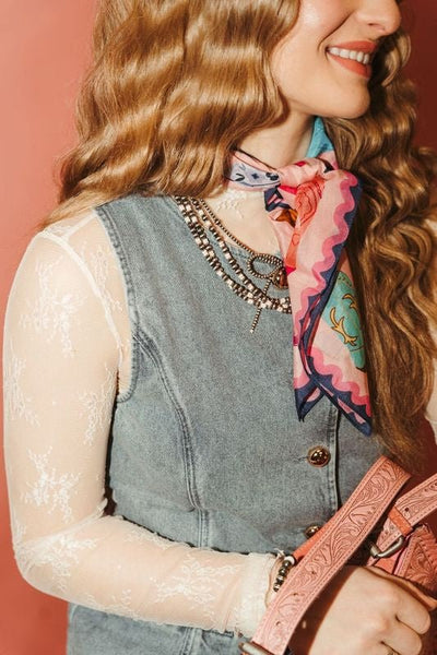 Boot Love Sqaure Scarf - Southern Soule Designs