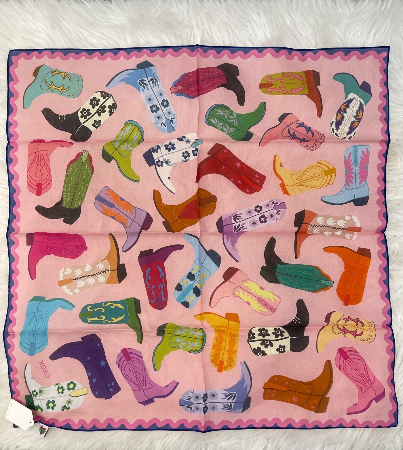 Boot Love Sqaure Scarf - Southern Soule Designs