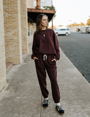 Boyfriend Sweatshirt Merlot ZT254924 - Southern Soule Designs
