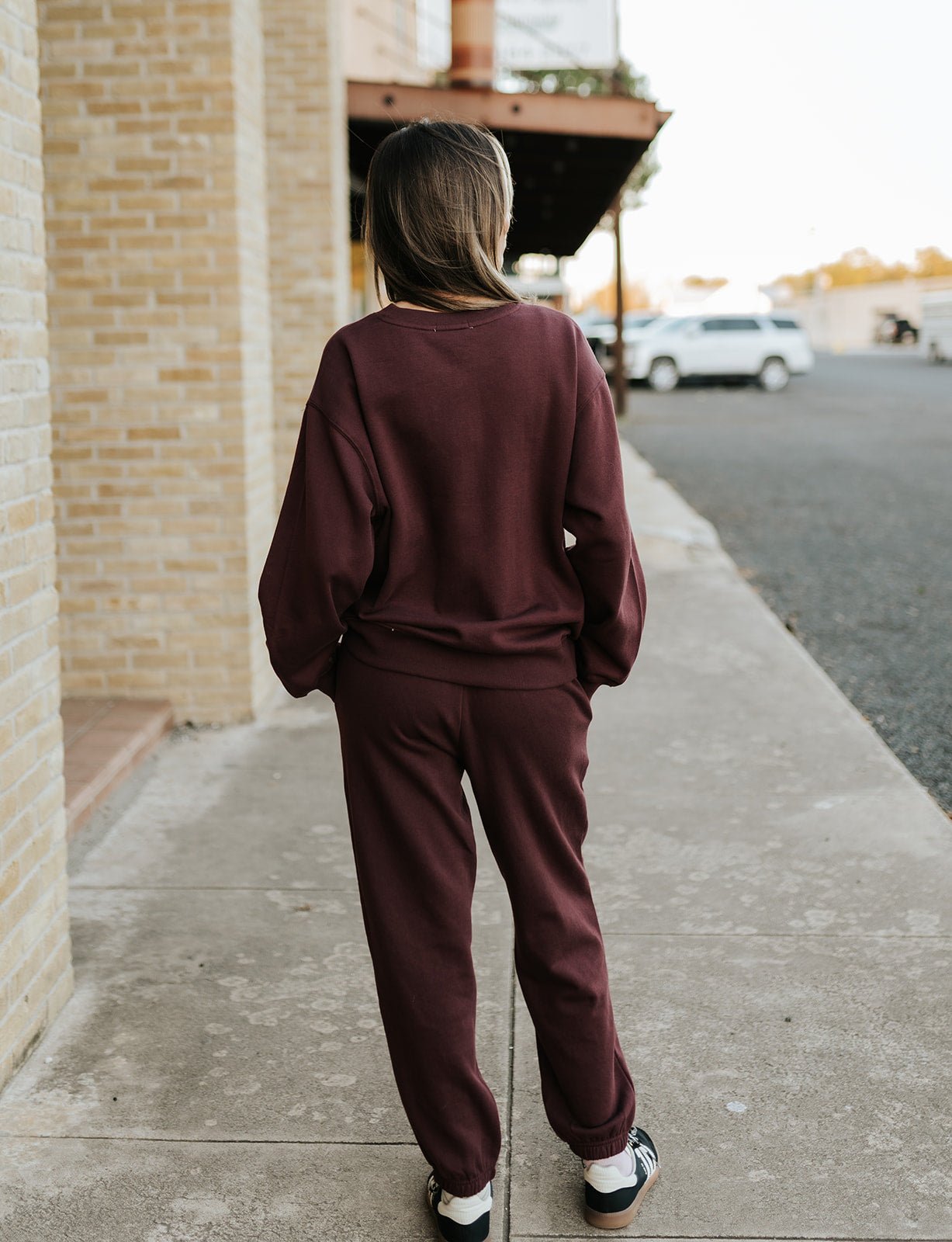 Boyfriend Sweatshirt Merlot ZT254924 - Southern Soule Designs