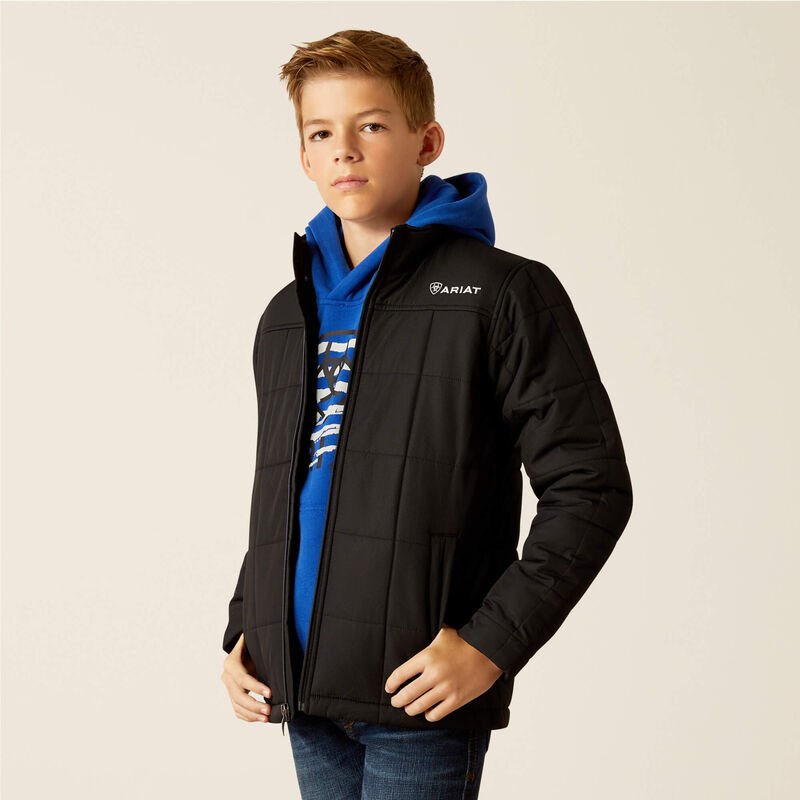 Boys Black Crius Insulated Jacket 10051984 - Southern Soule Designs