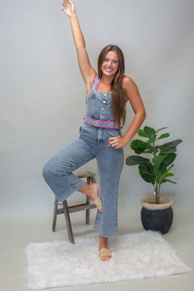 BP6586 - A Denim Jumpsuit - Southern Soule Designs
