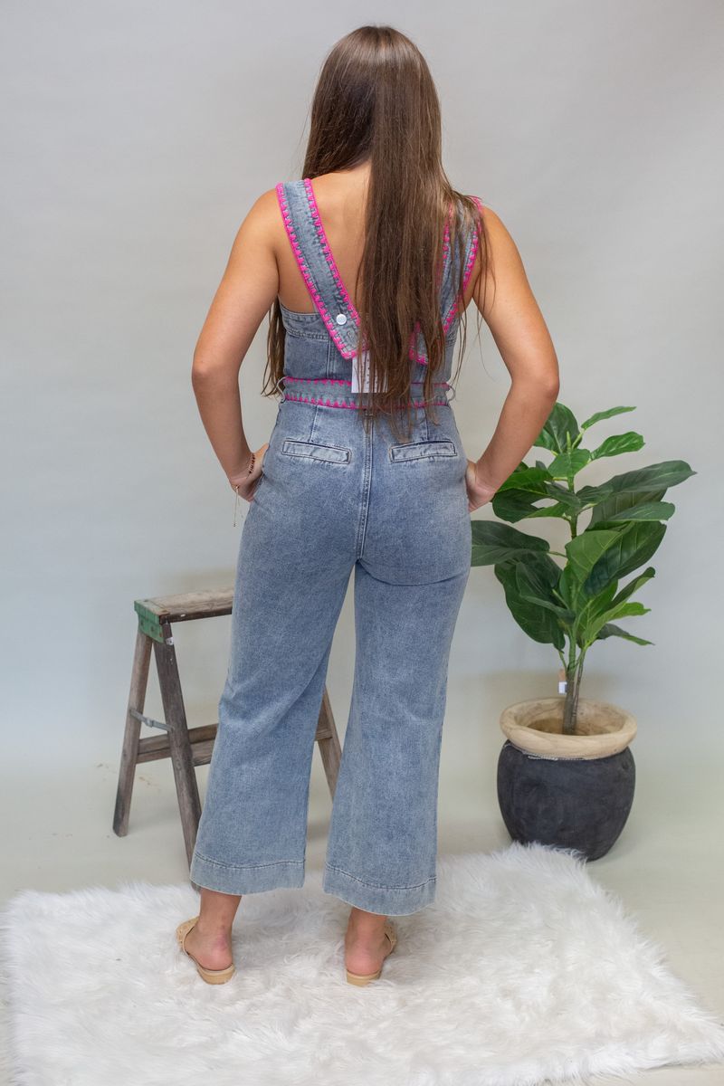 BP6586 - A Denim Jumpsuit - Southern Soule Designs