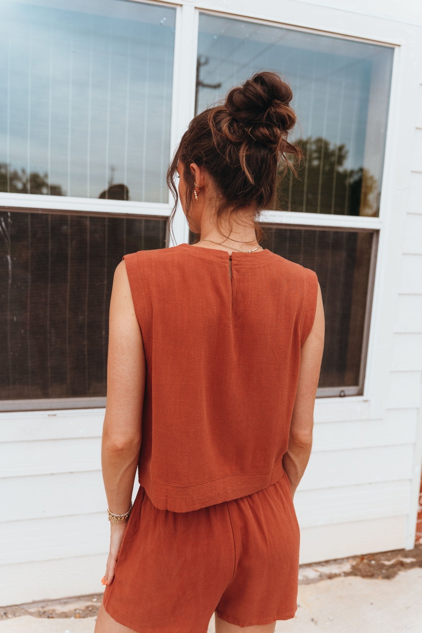 Brick Sleeveless Top and Short Set WL24 - 9965 - Southern Soule Designs