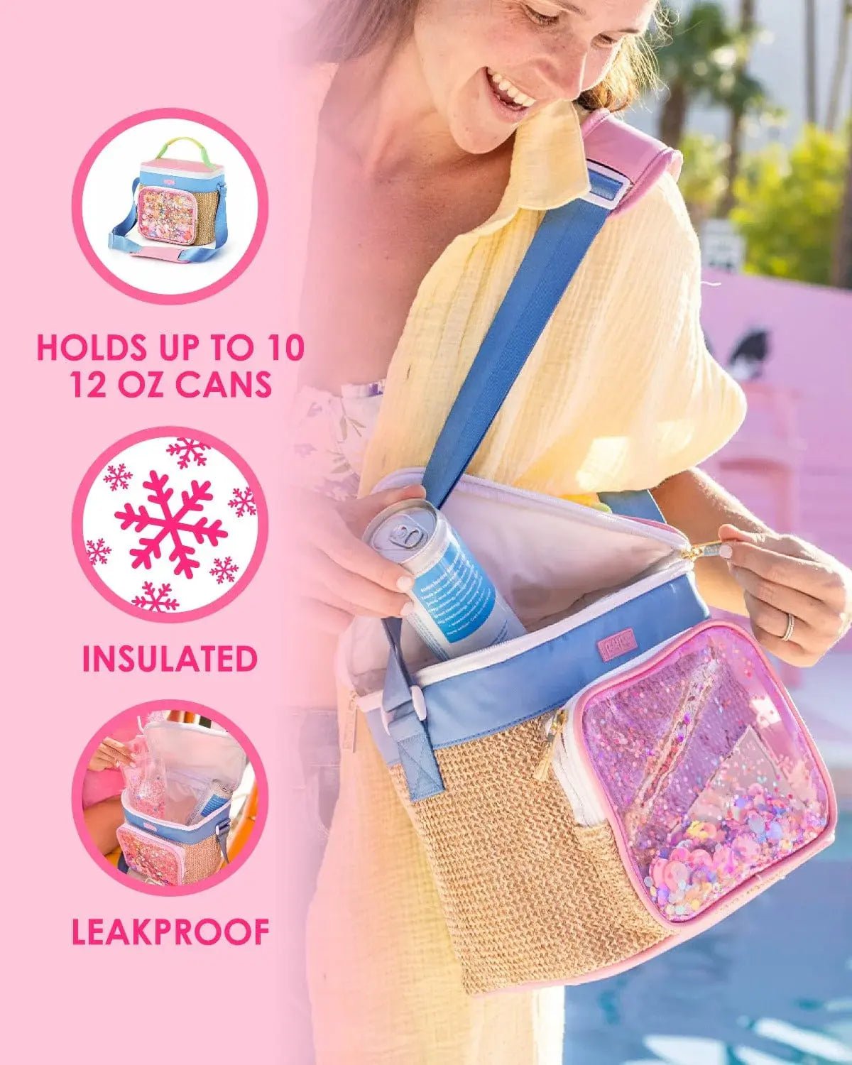 Bring on the Fun Insulated Confetti Cooler Bag - Southern Soule Designs