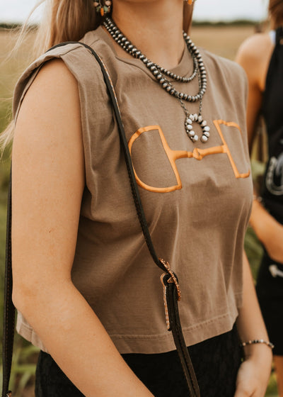 Brown Bit Muscle Tee - Southern Soule Designs