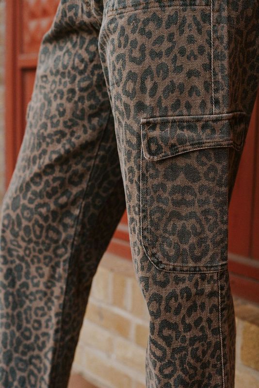 Brown Cheetah Print Cargo Pants CP9997 - Southern Soule Designs