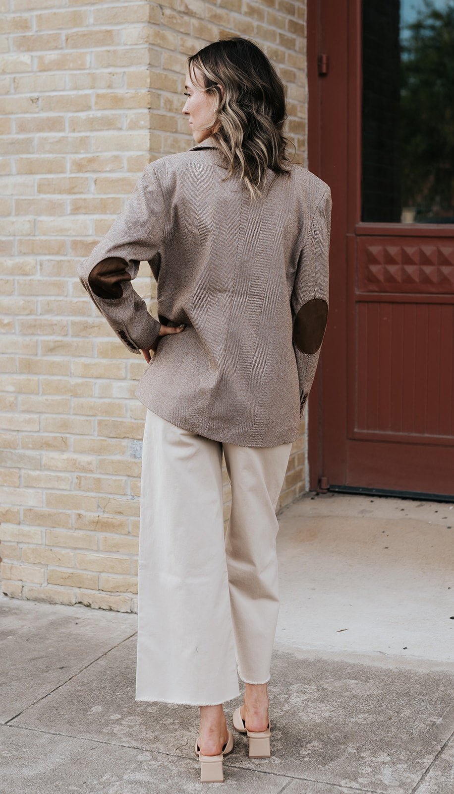 Brown Elfi Tweed Blazer - Southern Soule Designs