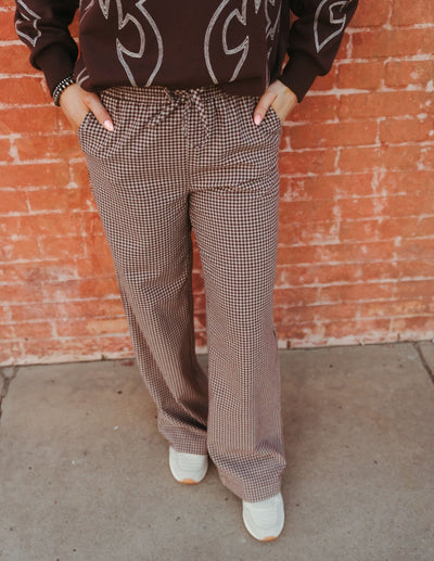 Brown Gingham Pants BRP2663 - 2 - Southern Soule Designs