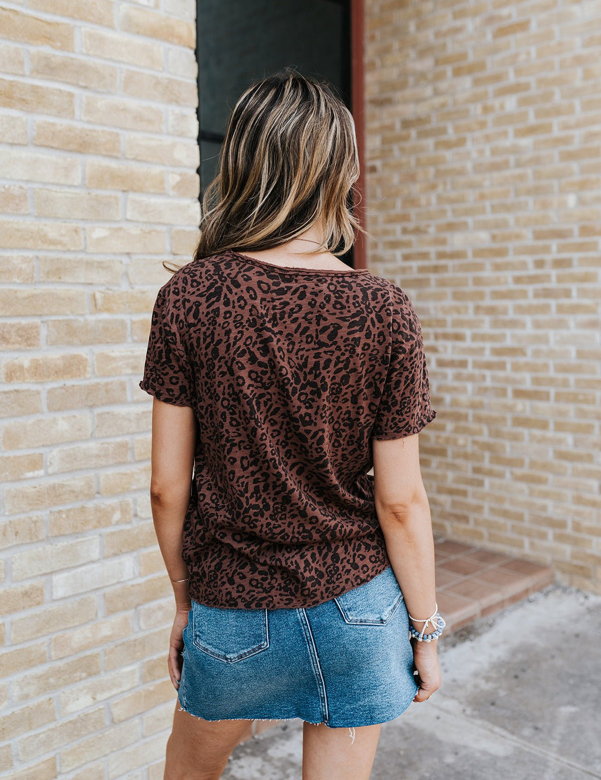 Brown Leopard Vanya Tee - Southern Soule Designs