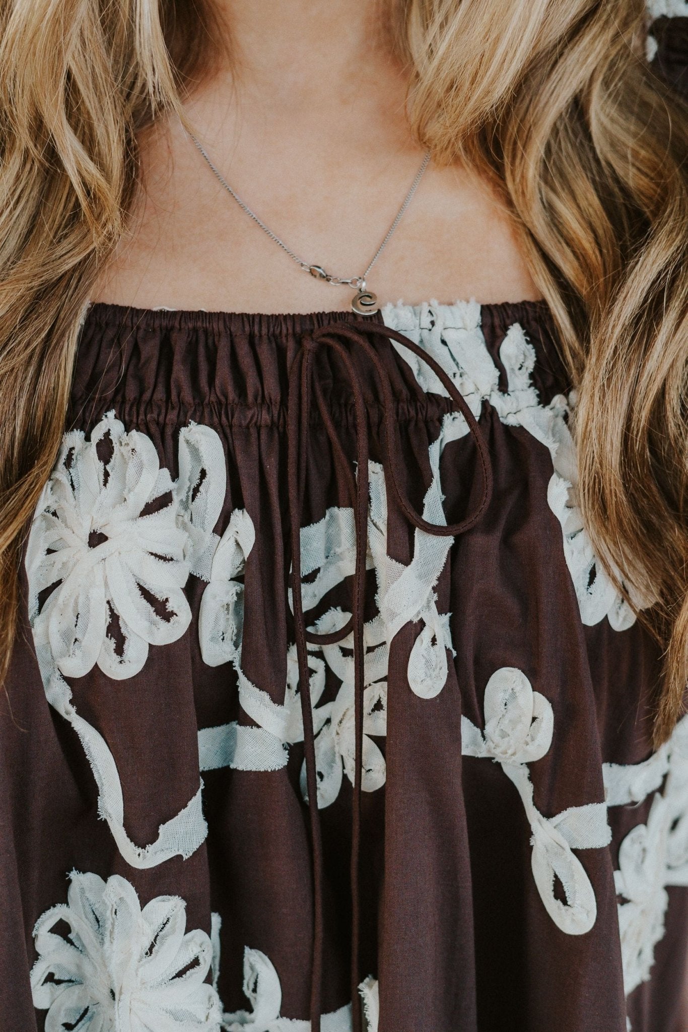 Brown Maddy Mini Dress w/Floral Embroidery S1449D - 3 - Southern Soule Designs