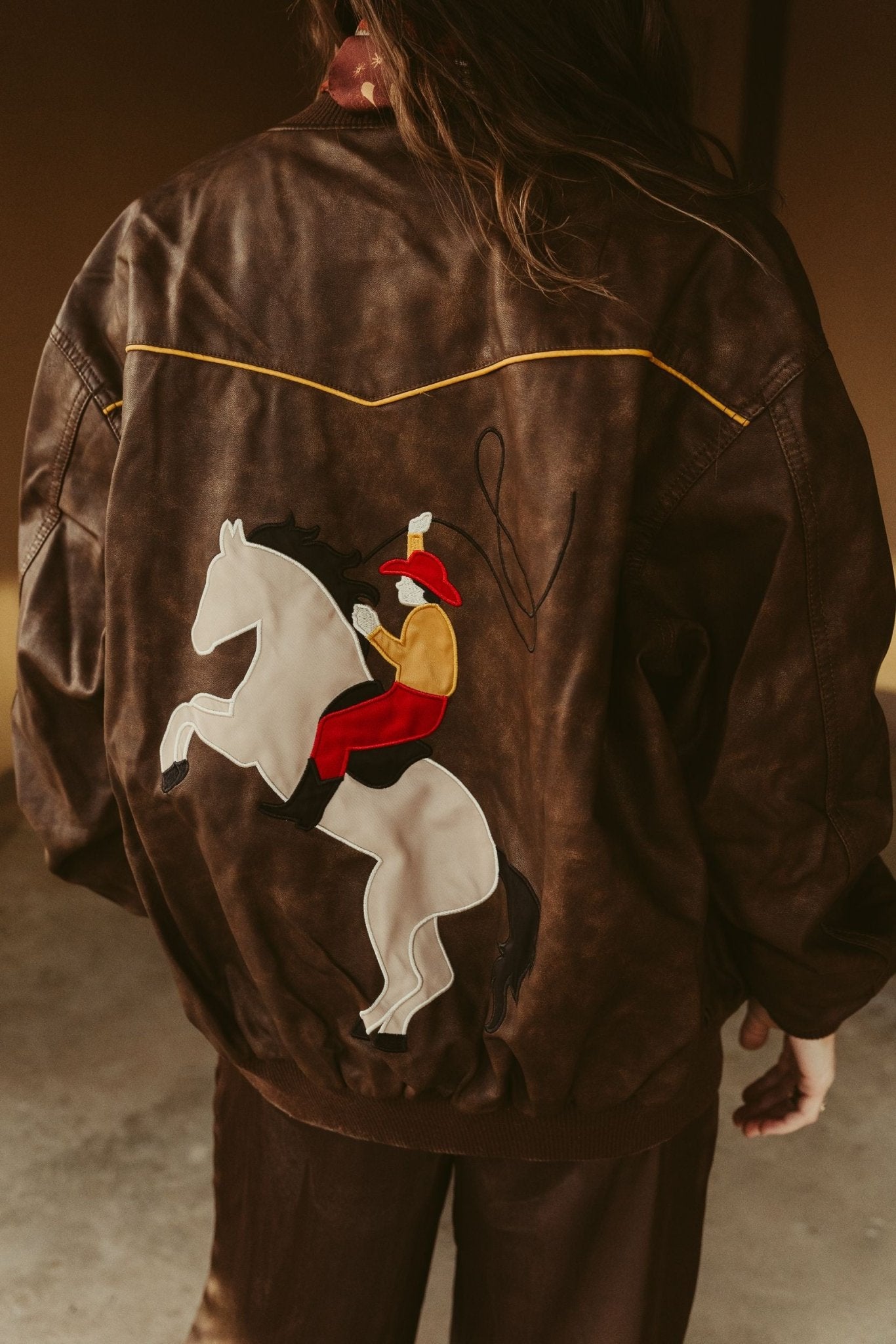 Brown Rodeo Bomber Jacket BRJ3138 - 1 - Southern Soule Designs