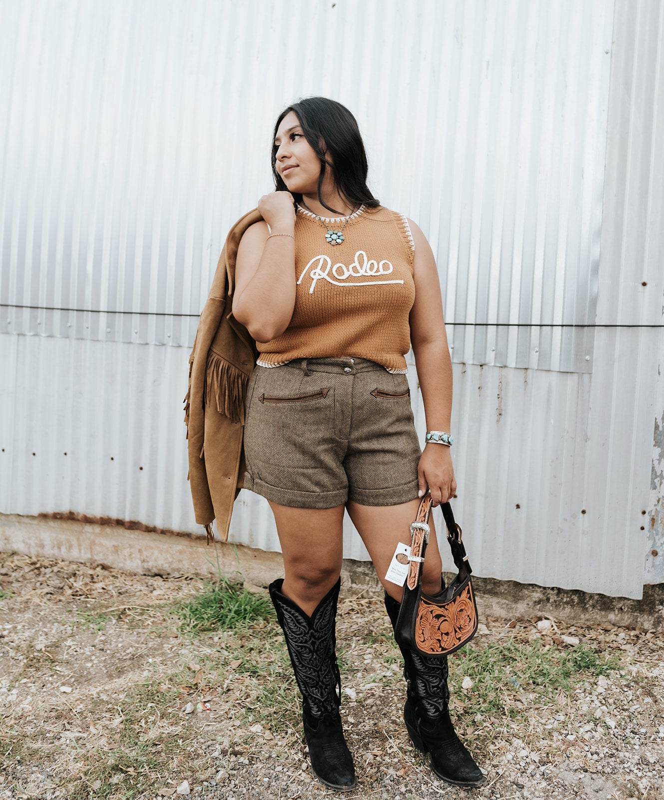 Brown Rodeo Pullover Sweater TH4215 - Southern Soule Designs