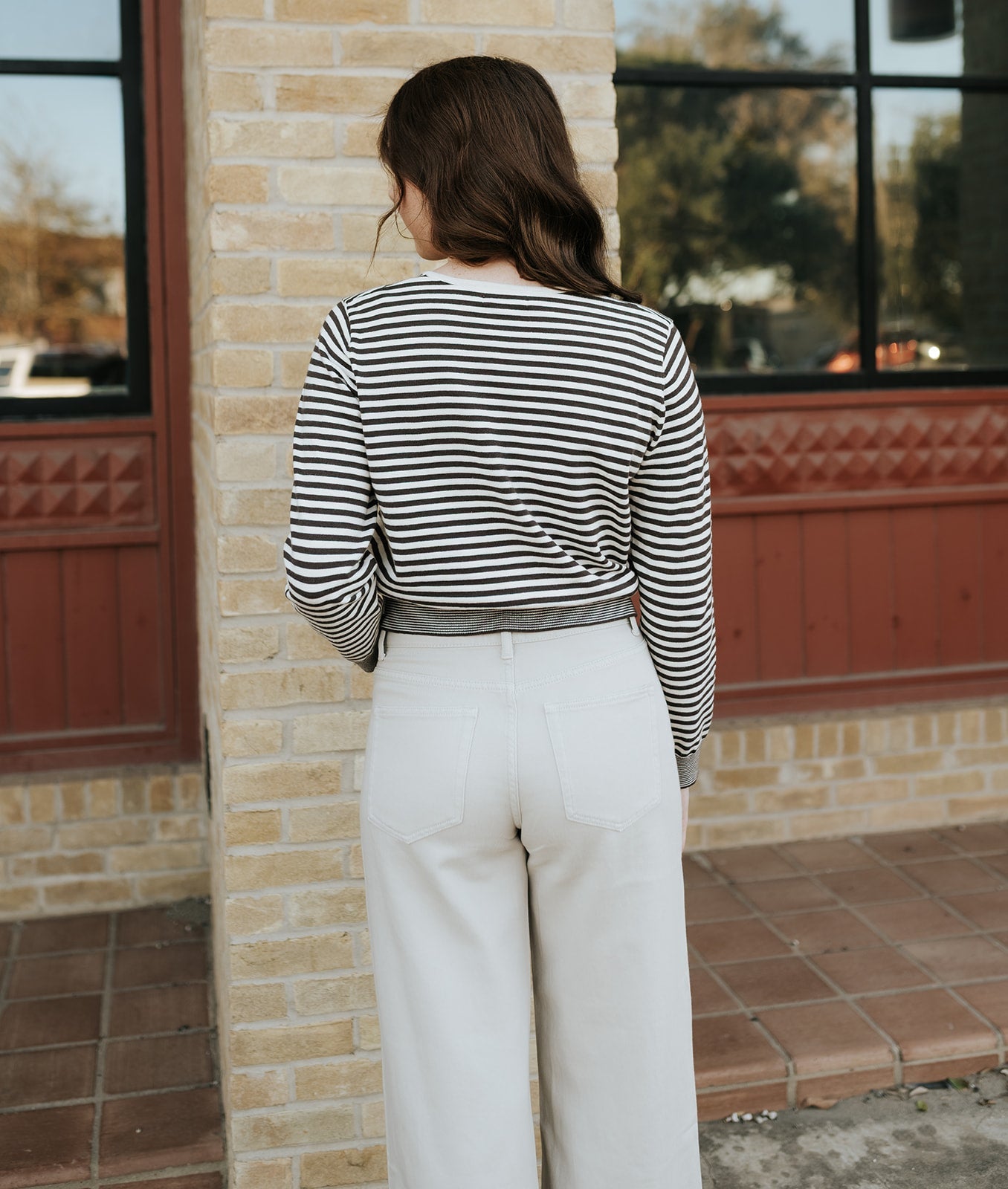 Brown Striped Cardigan C11227 - Southern Soule Designs