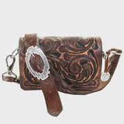 Brown Vintage Leather Bum Bag BUM09 - Southern Soule Designs