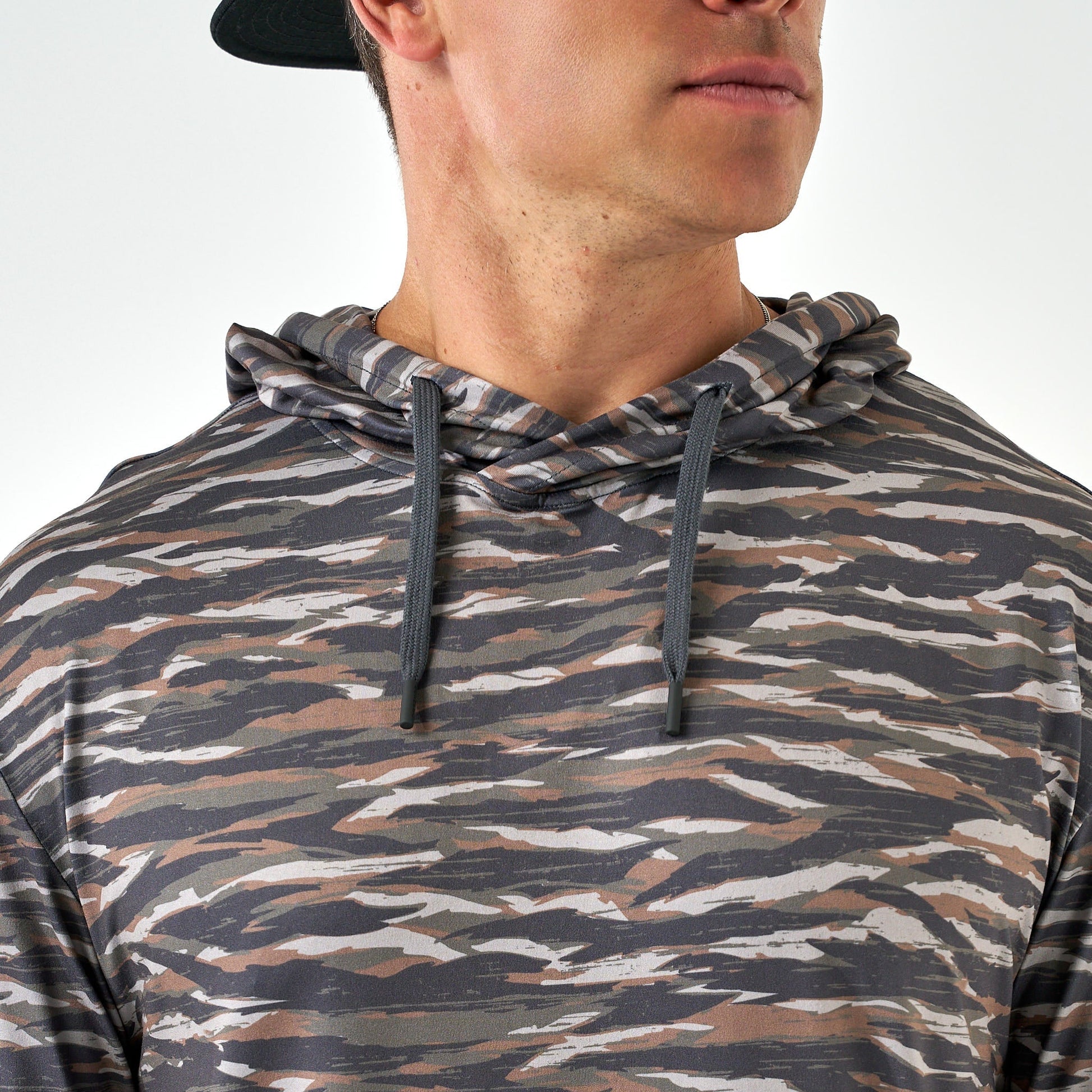 Bulebo Tiger Stripe Camo - Wetland Performance Hoodie - Southern Soule Designs