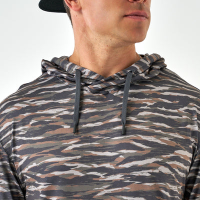 Bulebo Tiger Stripe Camo - Wetland Performance Hoodie - Southern Soule Designs