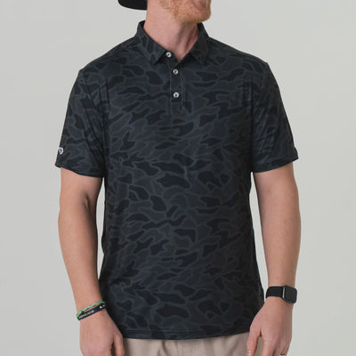Burlebo Black Camo Performance Polo - Southern Soule Designs