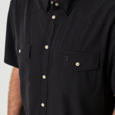 Burlebo Black Performance Western Shirt - Southern Soule Designs