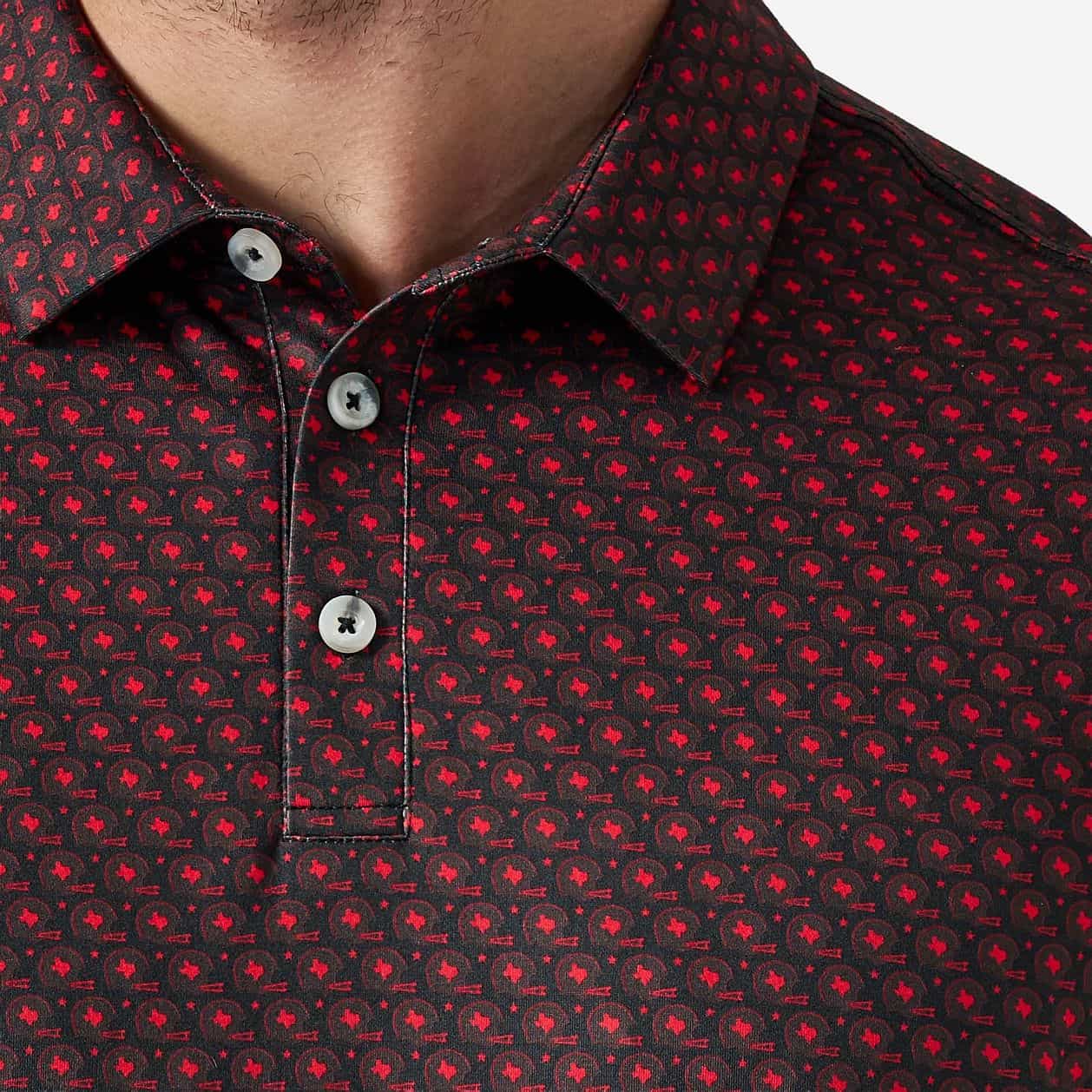 Burlebo Black/Red Vintage Helmets Performance Polo - Southern Soule Designs