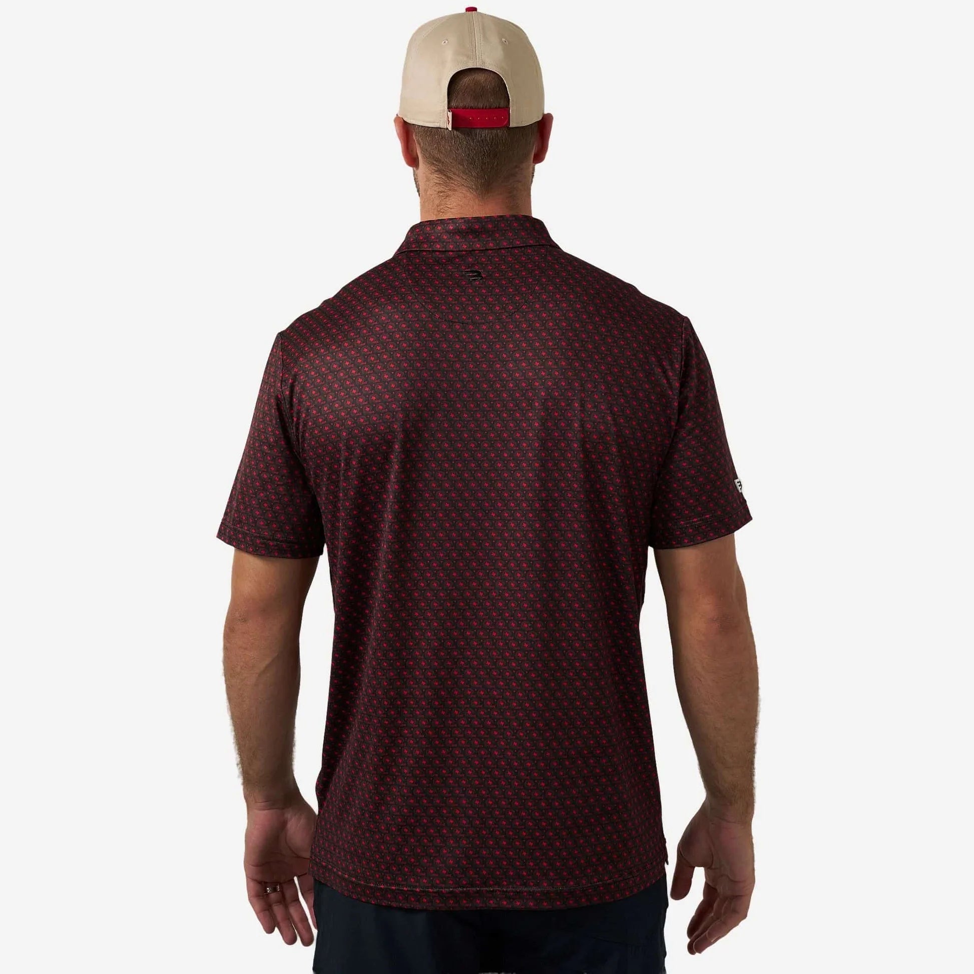 Burlebo Black/Red Vintage Helmets Performance Polo - Southern Soule Designs