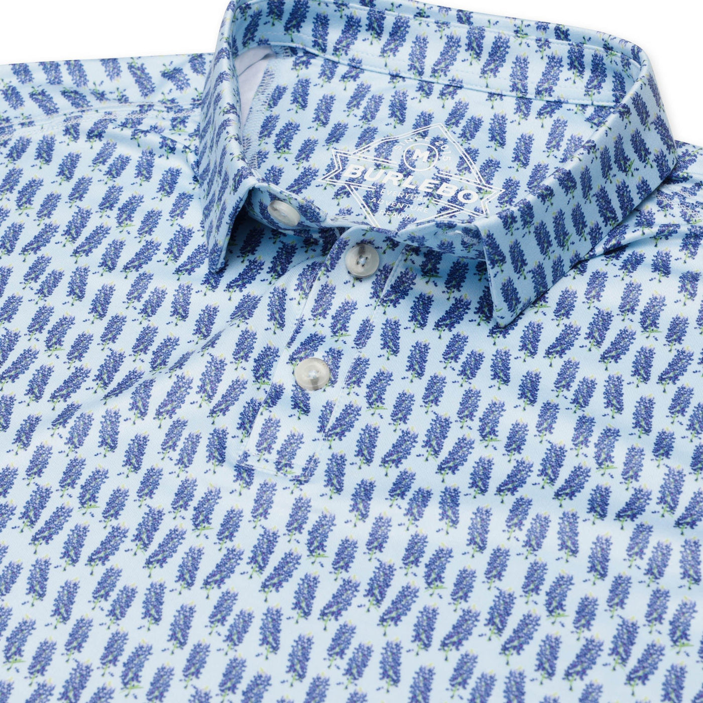 Burlebo Bluebonnets Performance Polo - Southern Soule Designs