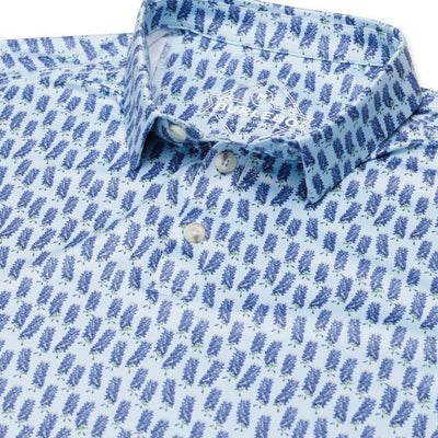 Burlebo Bluebonnets Performance Polo - Southern Soule Designs