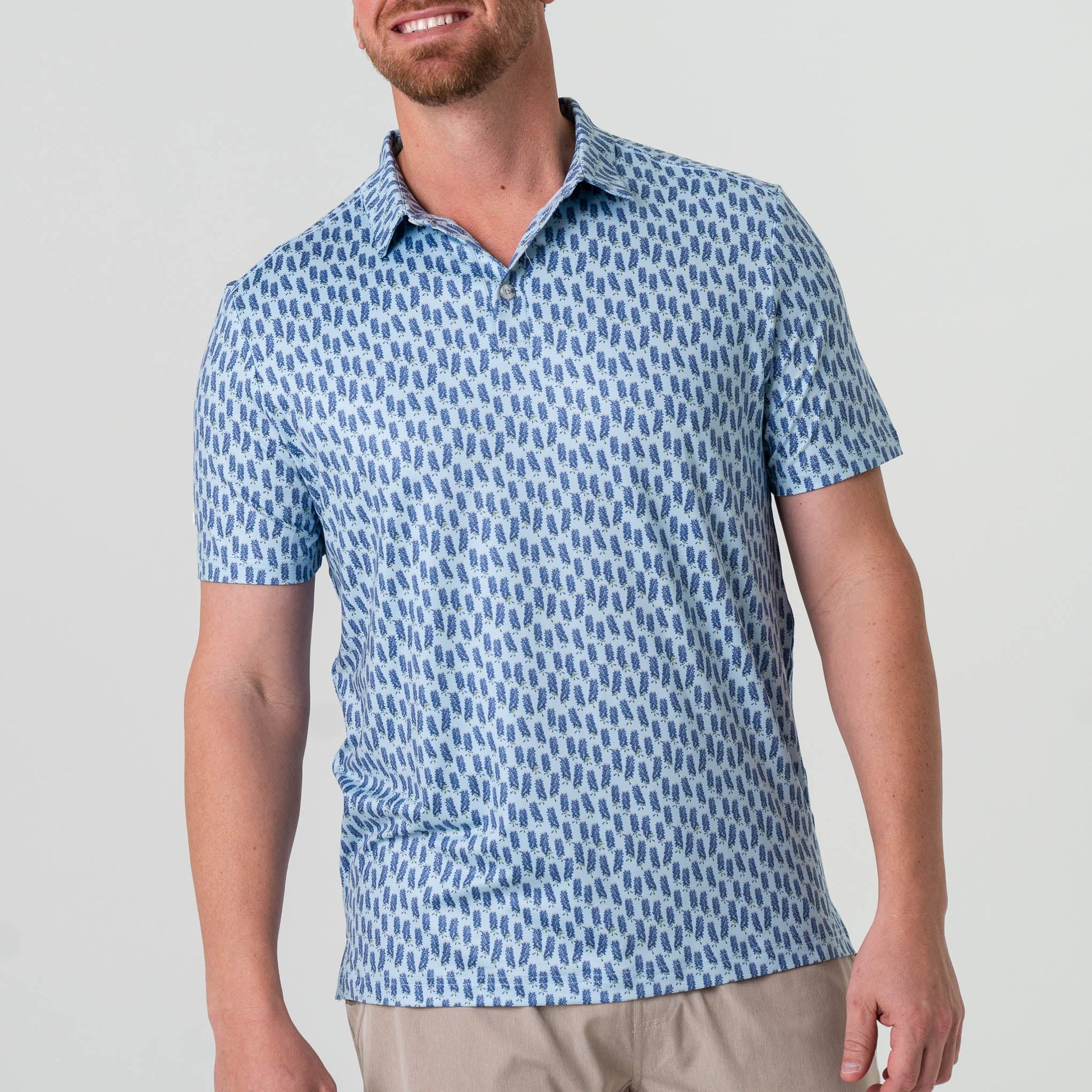 Burlebo Bluebonnets Performance Polo - Southern Soule Designs