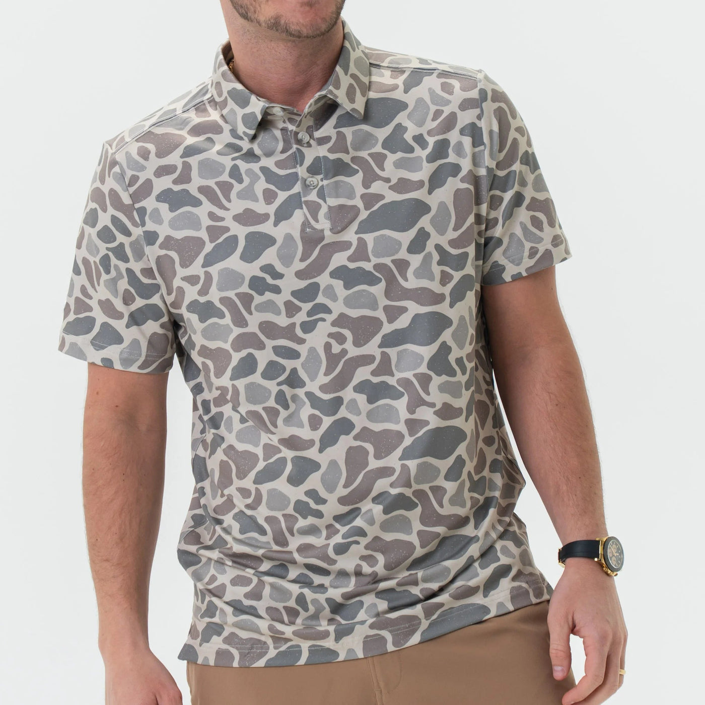 Burlebo Classic Deer Camo Performance Polo - Southern Soule Designs