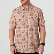 Burlebo Cowboy Up Khaki Perf Button Up - Southern Soule Designs