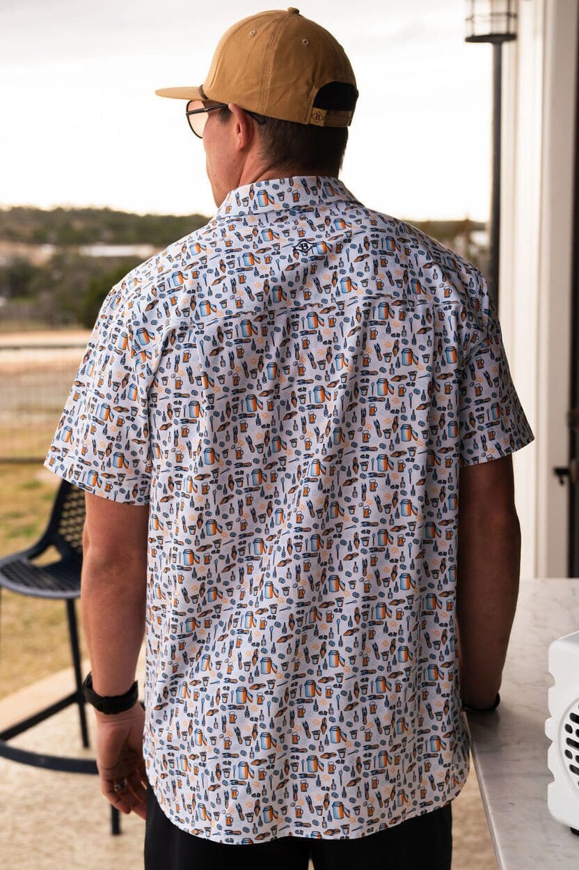 Burlebo Crawfish Boil Perf Button Up - Southern Soule Designs