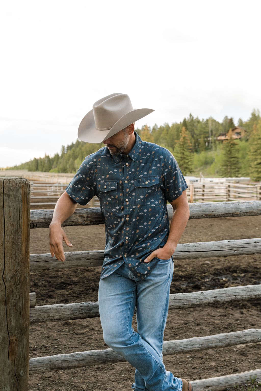 Burlebo Desert Night Performance Western Shirt - Southern Soule Designs
