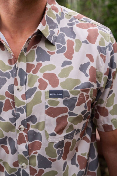 Burlebo Driftwood Camo Performance Button Up - Southern Soule Designs