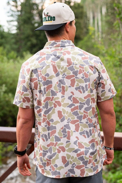Burlebo Driftwood Camo Performance Button Up - Southern Soule Designs