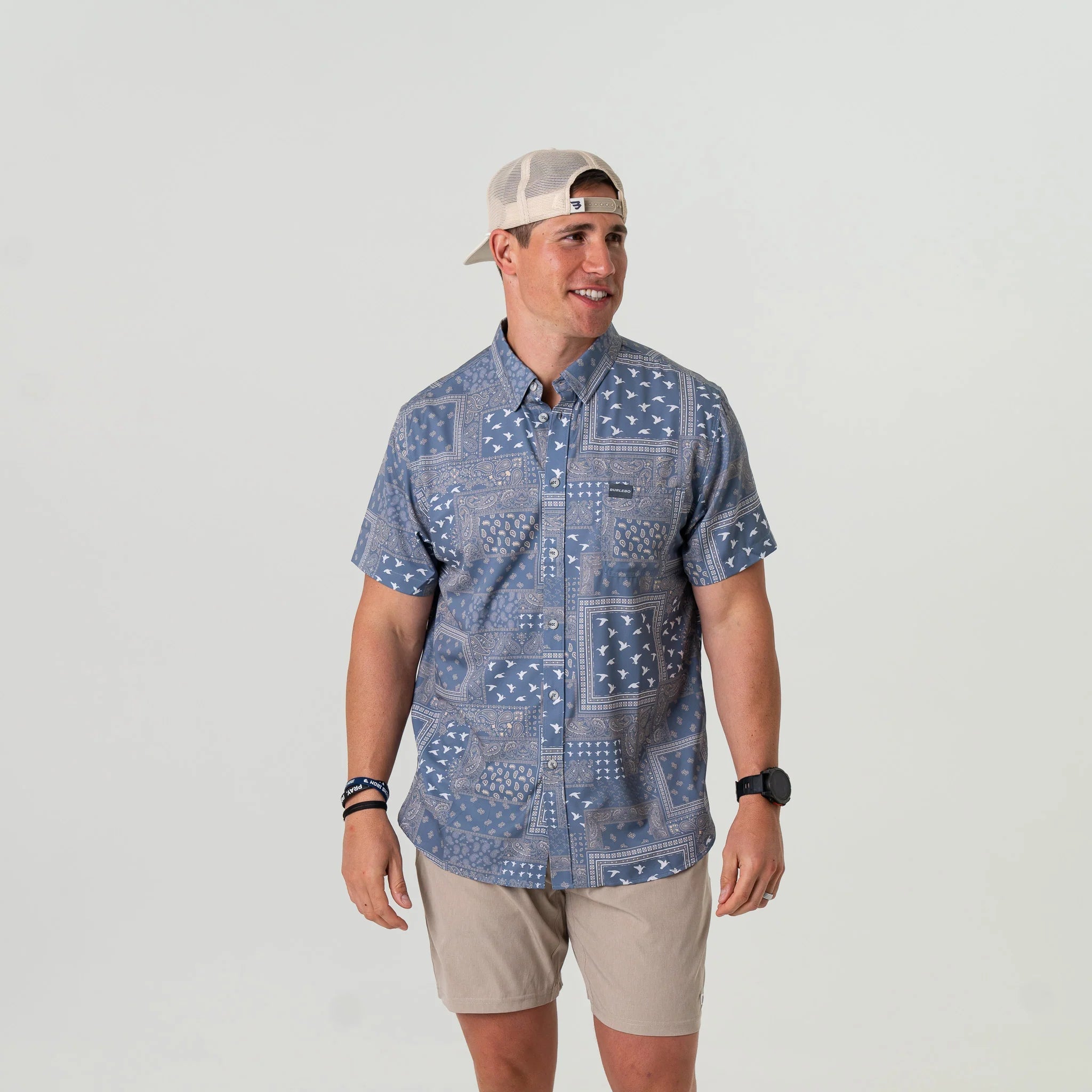 Burlebo Duck Paisley Performance Button Up - Southern Soule Designs