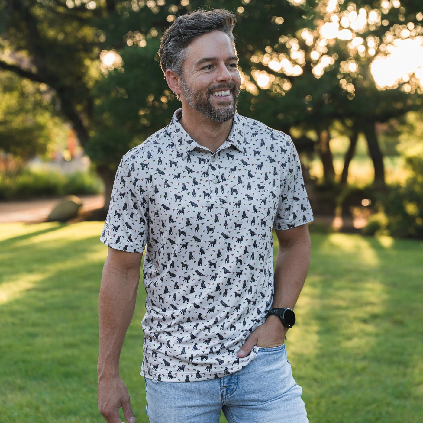 Burlebo Ducks and Dogs Performance Polo - Southern Soule Designs