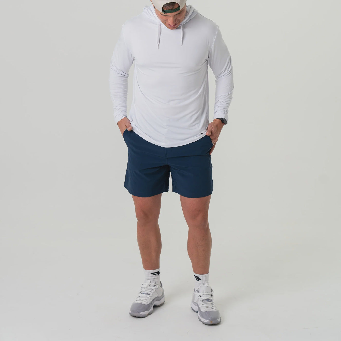 Burlebo Everyday Shorts Deep Water Navy - Mayan Pocket - Southern Soule Designs