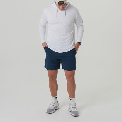 Burlebo Everyday Shorts Deep Water Navy - Mayan Pocket - Southern Soule Designs