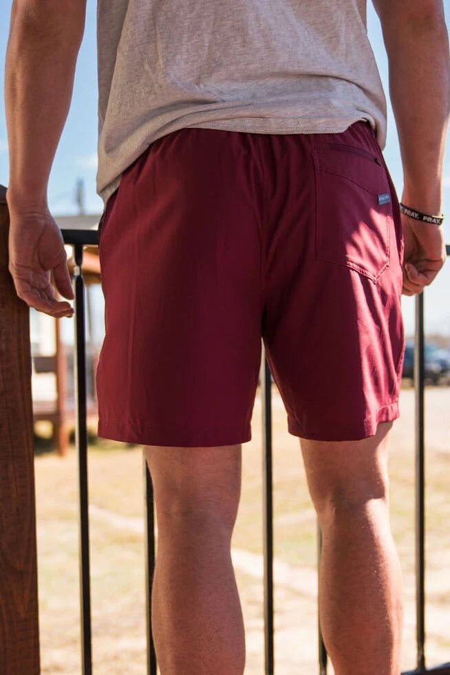 Burlebo Everyday Shorts Maroon/White Camo - Southern Soule Designs