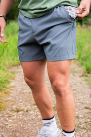 Burlebo Everyday Shorts River Rock Grey - Southern Soule Designs