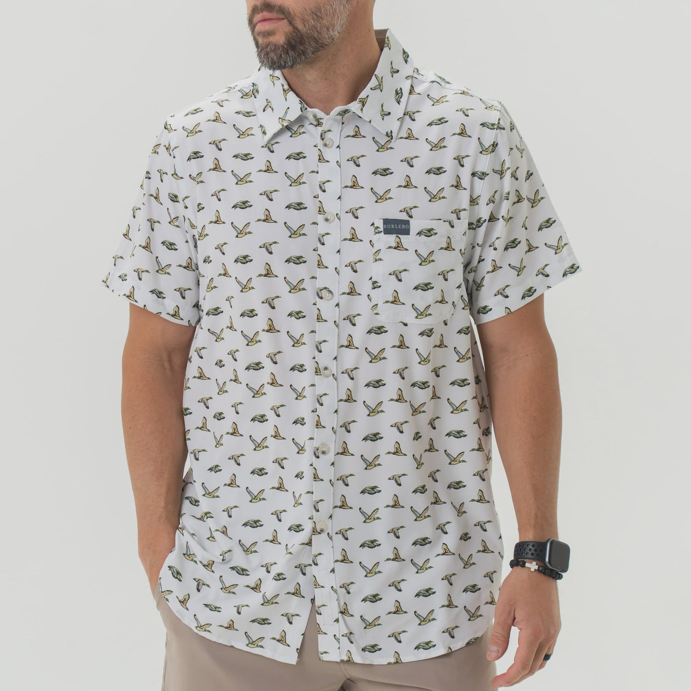 Burlebo Flying Mallard Performance Button Up - Southern Soule Designs