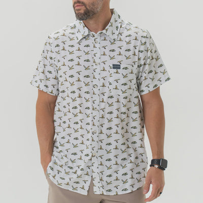 Burlebo Flying Mallard Performance Button Up - Southern Soule Designs