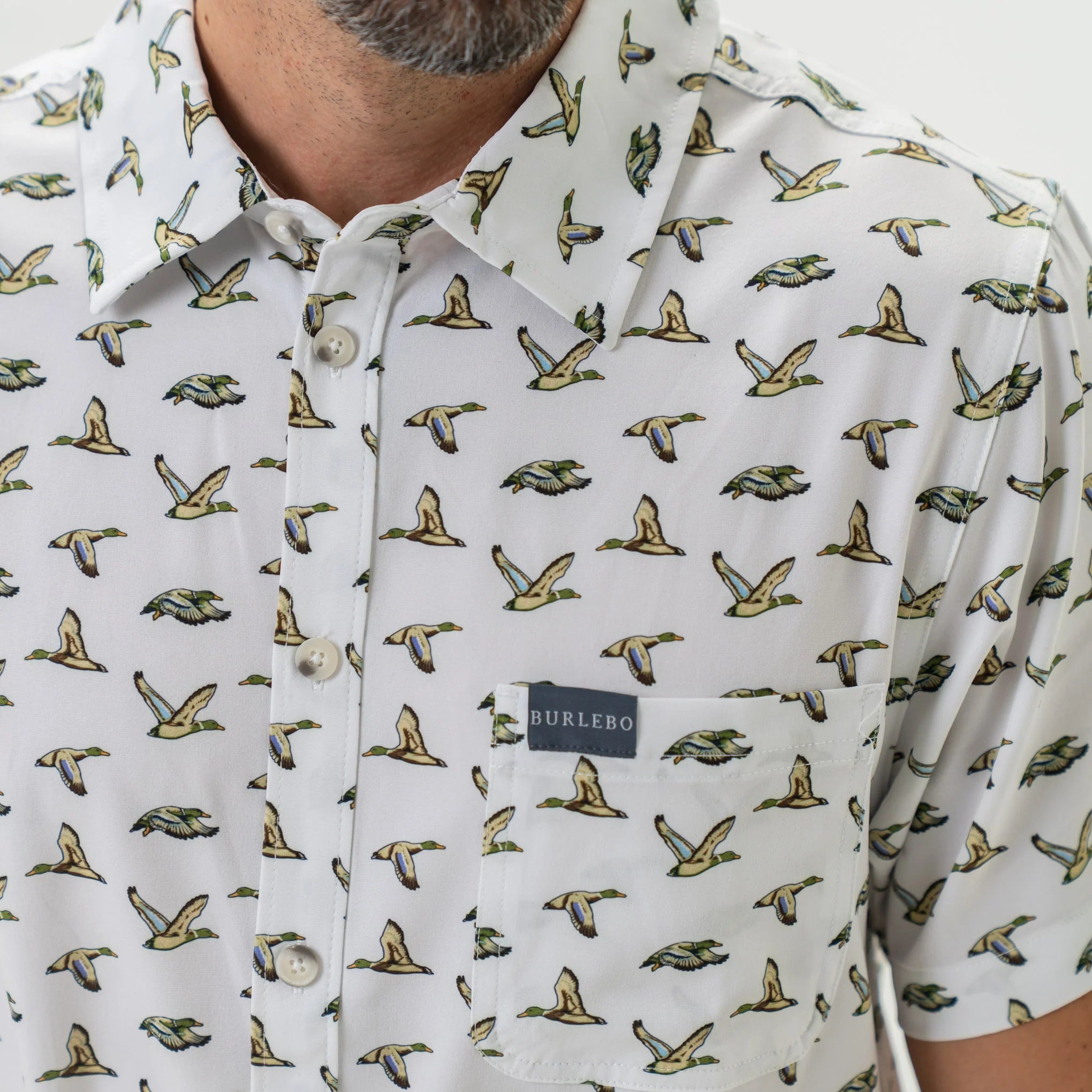 Burlebo Flying Mallard Performance Button Up - Southern Soule Designs