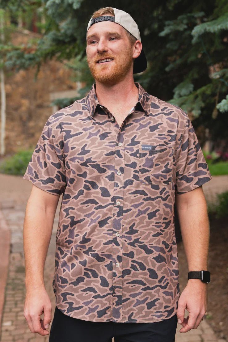 Burlebo Gauge Camo Performance Button Up - Southern Soule Designs
